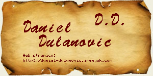 Daniel Dulanović vizit kartica